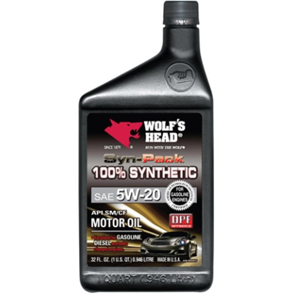 Wolfs Head Wolfs Head 95666 5W 30 qt. Synthetic Heavy-Duty Motor Oils - 32 oz 95666